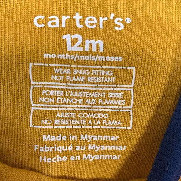 NWT carters snug fit lion 100% cotton 4 piece pajama set 12m - Picture 5 of 5